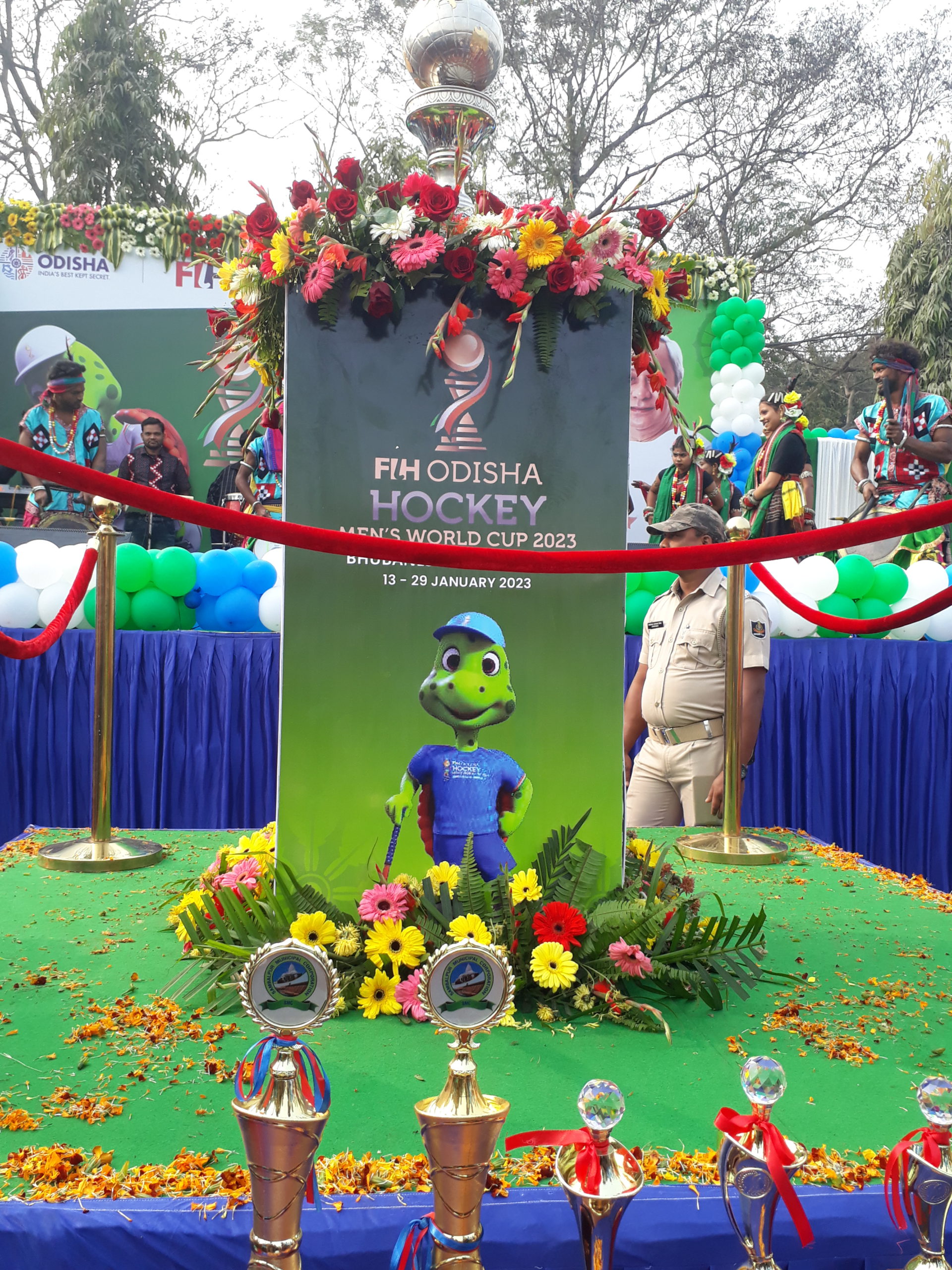 Welocomed to Hockey World Cup Trophy in sambalpur